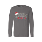 Holiday Long Sleeves-“Merry Christmas” Leopard Santa Design