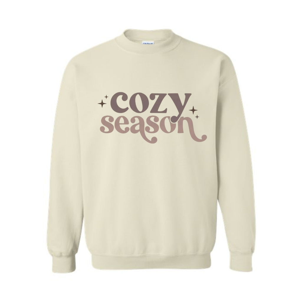 Holiday Crewneck Sweatshirt-Retro “Cozy Season” Apparel – Perfect for Fall, Winter, and All Things Snuggly