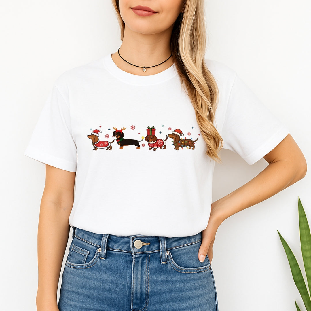 Merry & Furry Tees: Holiday Dachshund Christmas Apparel – Cute Wiener Dog Lover Gift