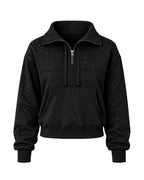 Half Time™ Rhinestone Quarter Zip Jacket