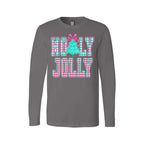 Holiday Long Sleeves-Holly Jolly Gingham Christmas