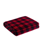Cozy Buffalo Plaid Fleece Blanket – Red & Black Checkered Throw | Soft, Warm, Reversible Plush Blanket