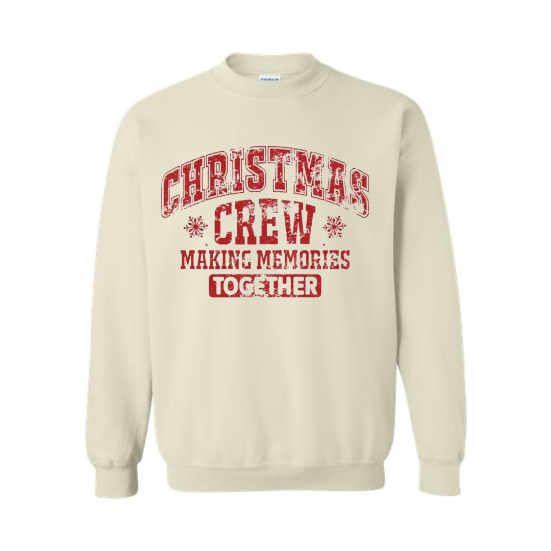 Holiday Crewneck Sweatshirt-“Merry Christmas” Bold Letter Design