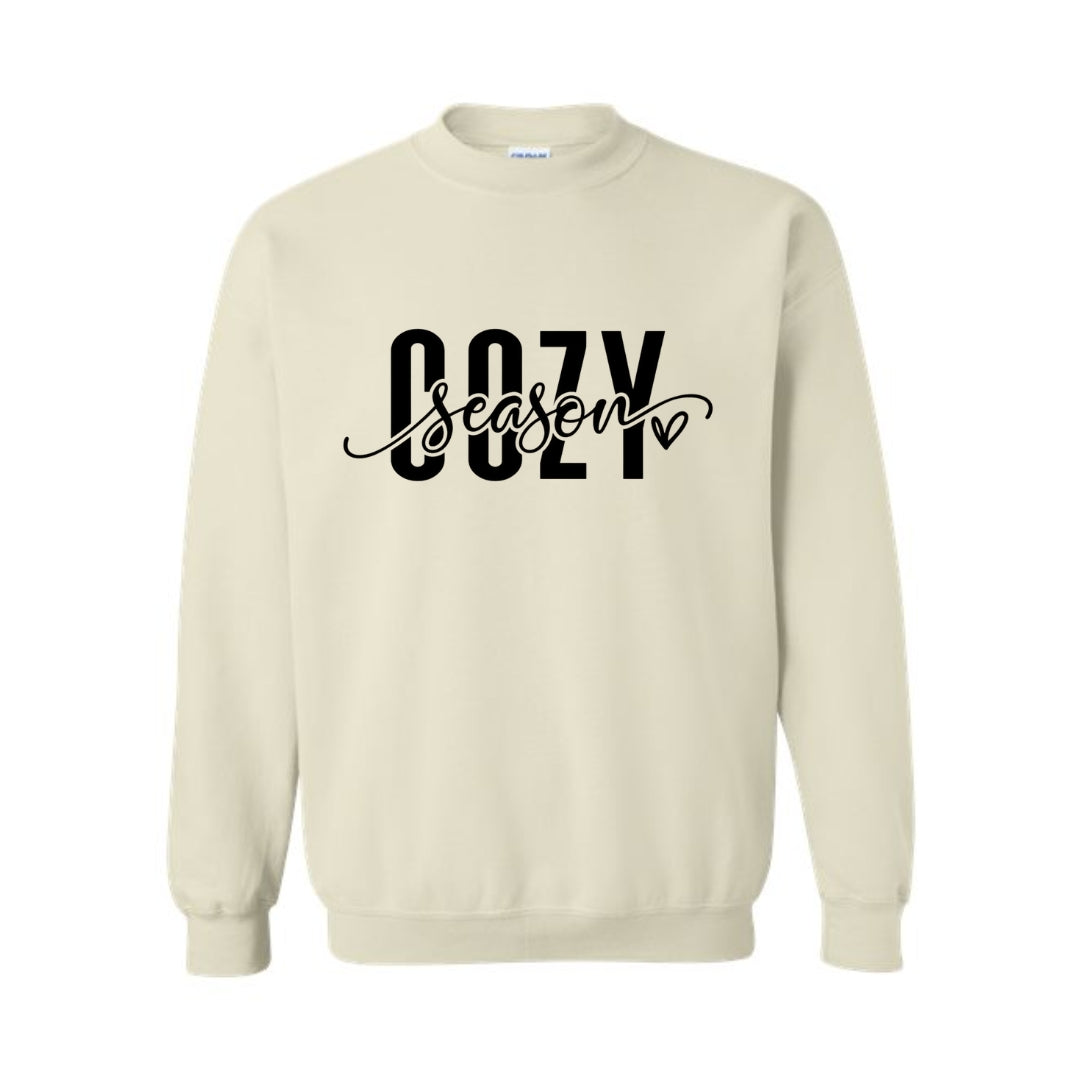 Holiday Crewneck Sweatshirt– Cozy Season Script Design