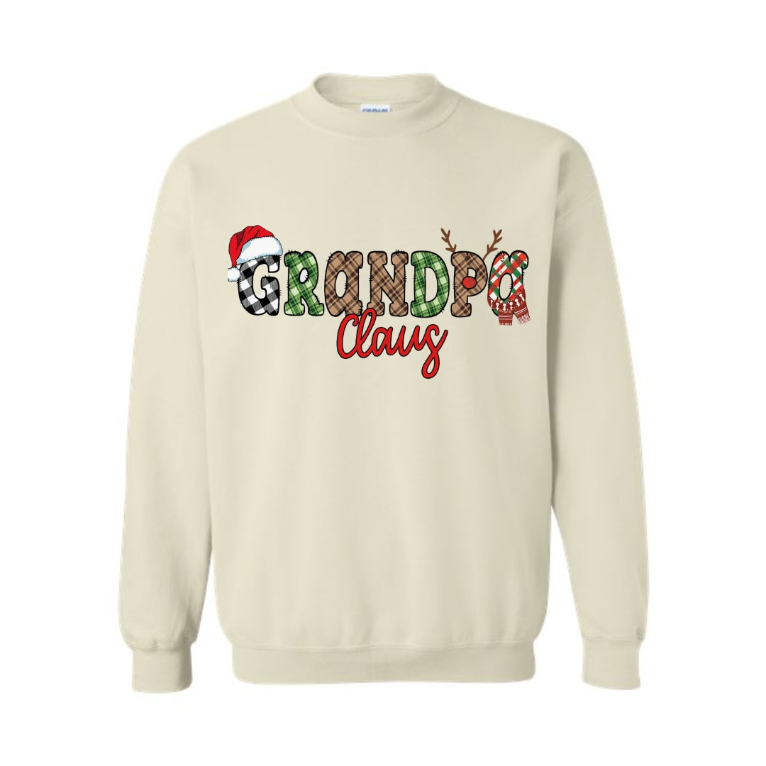 Holiday Crewneck Sweatshirt-Grandpa Claus Christmas Apparel – Fun & Festive Holiday Outfit for Grandpas
