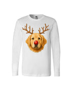 Reindeer Golden Retriever Christmas Design – Cute Holiday Dog Graphic