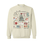 Holiday Crewneck Sweatshirt- Tis the Season’ Christmas Icons