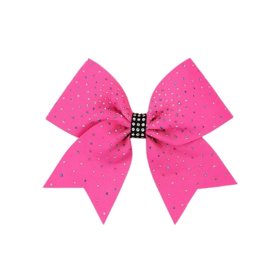 Hot Pink Rhinestone Cheer Bow
