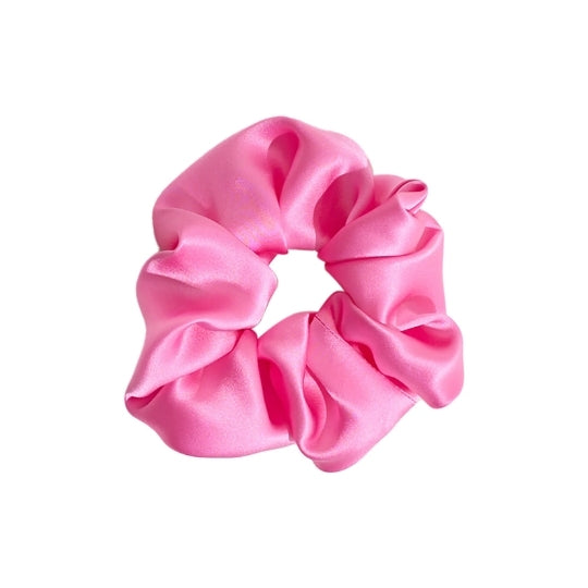 Pink Satin Hair Scrunchie