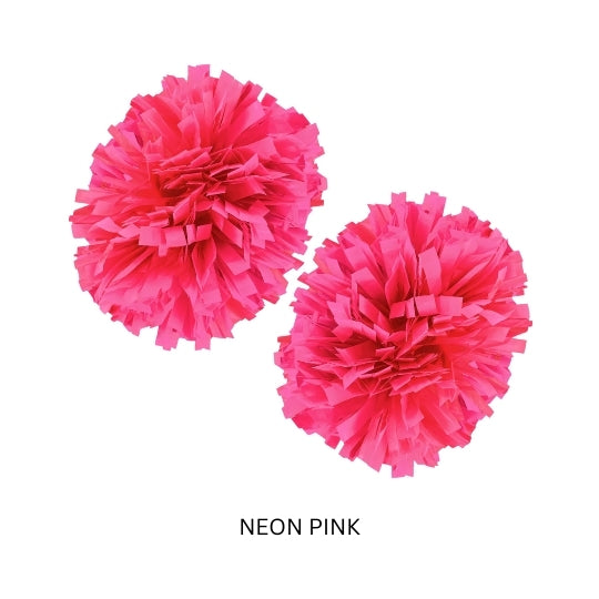 Neon Pink Pom Poms