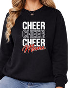 Cheer Cheer Cheer Mama Shirt – Cheer Mom Tee, Cheerleading Mom Gift, Game Day Shirt, Sports Mom Outfit