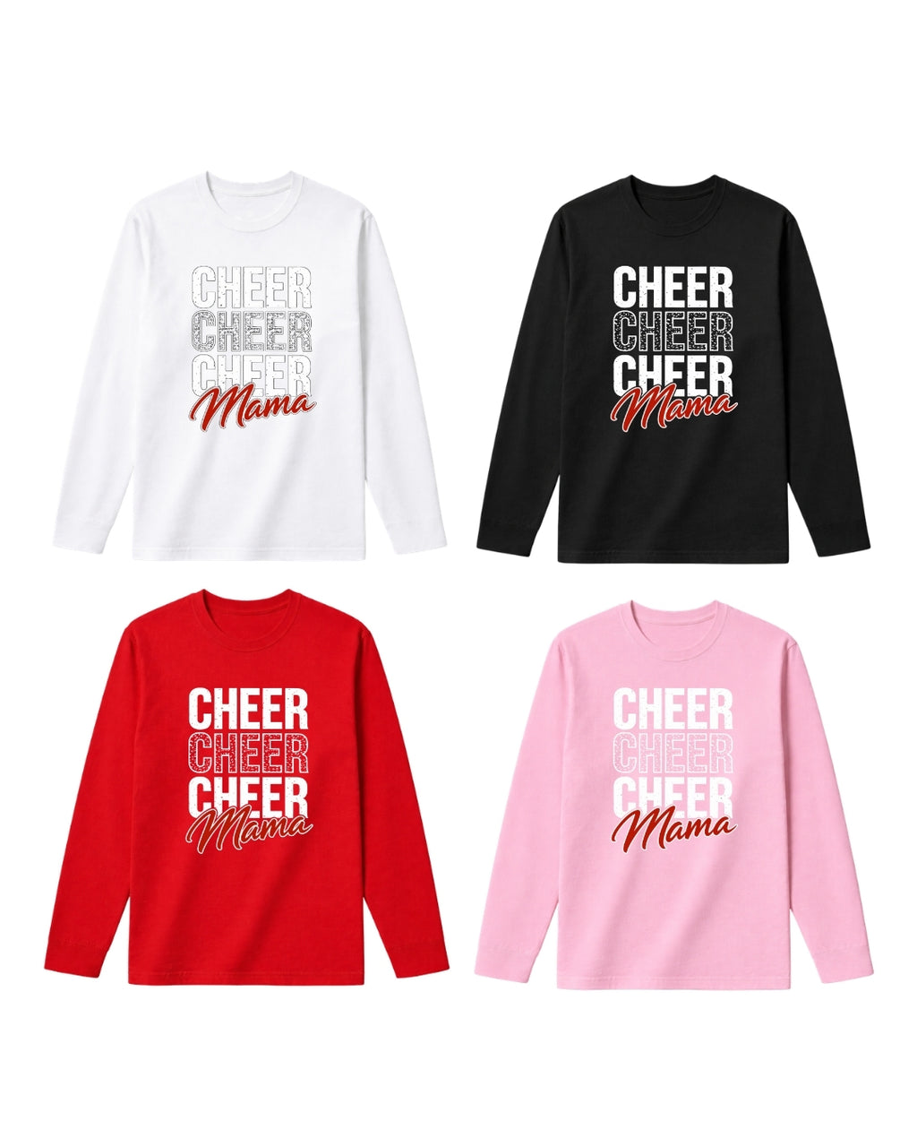 Cheer Cheer Cheer Mama Shirt – Cheer Mom Tee, Cheerleading Mom Gift, Game Day Shirt, Sports Mom Outfit