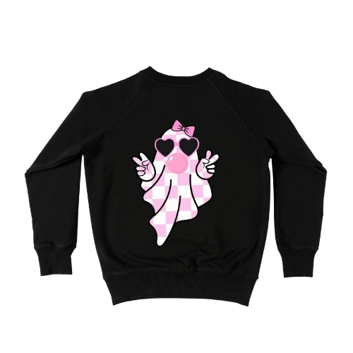 Pink Peace Ghost Crewneck