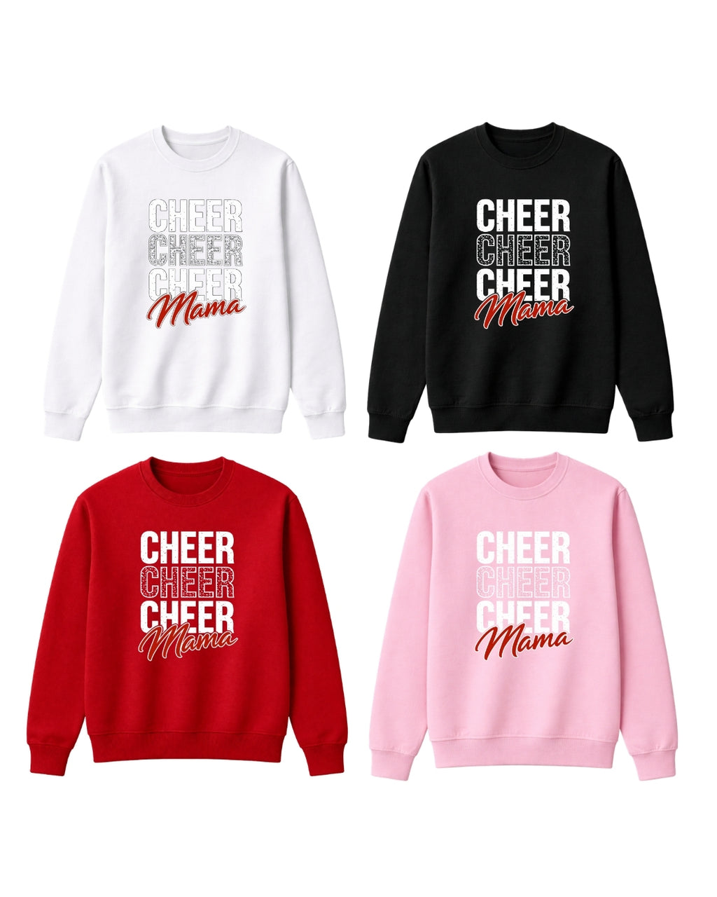 Cheer Cheer Cheer Mama Shirt – Cheer Mom Tee, Cheerleading Mom Gift, Game Day Shirt, Sports Mom Outfit