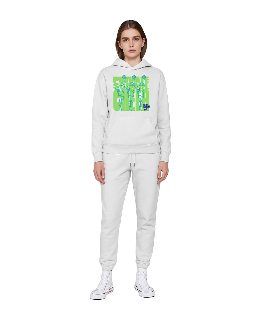 Wesley Padilla Hoodie + Jogger Set - Private Cheer (Neon Green Logo)