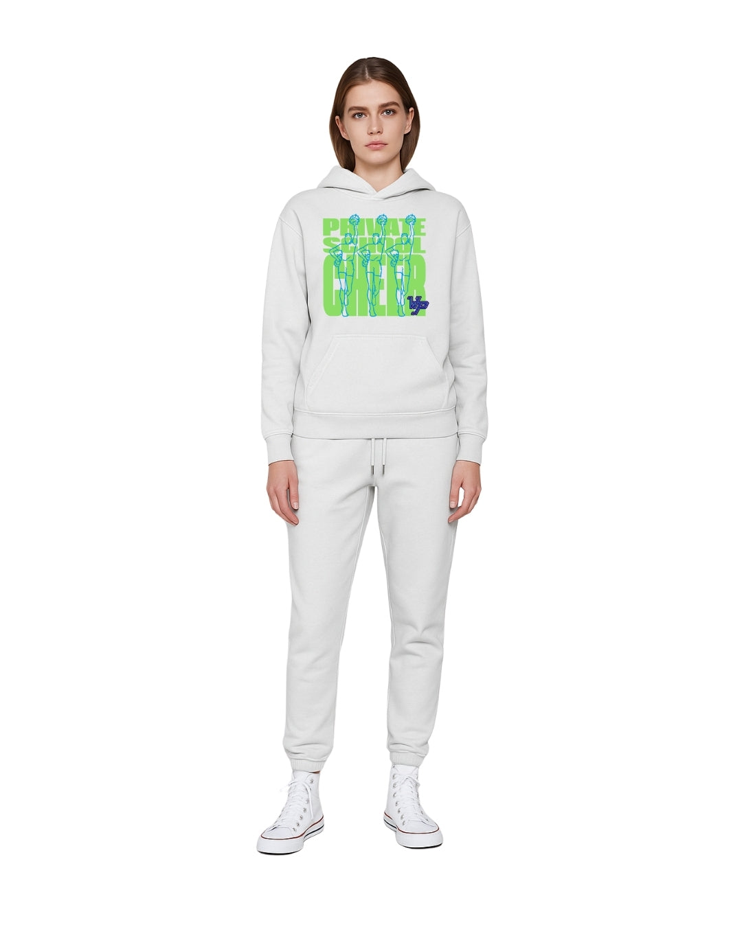 Wesley Padilla Hoodie + Jogger Set - Private Cheer (Neon Green Logo)