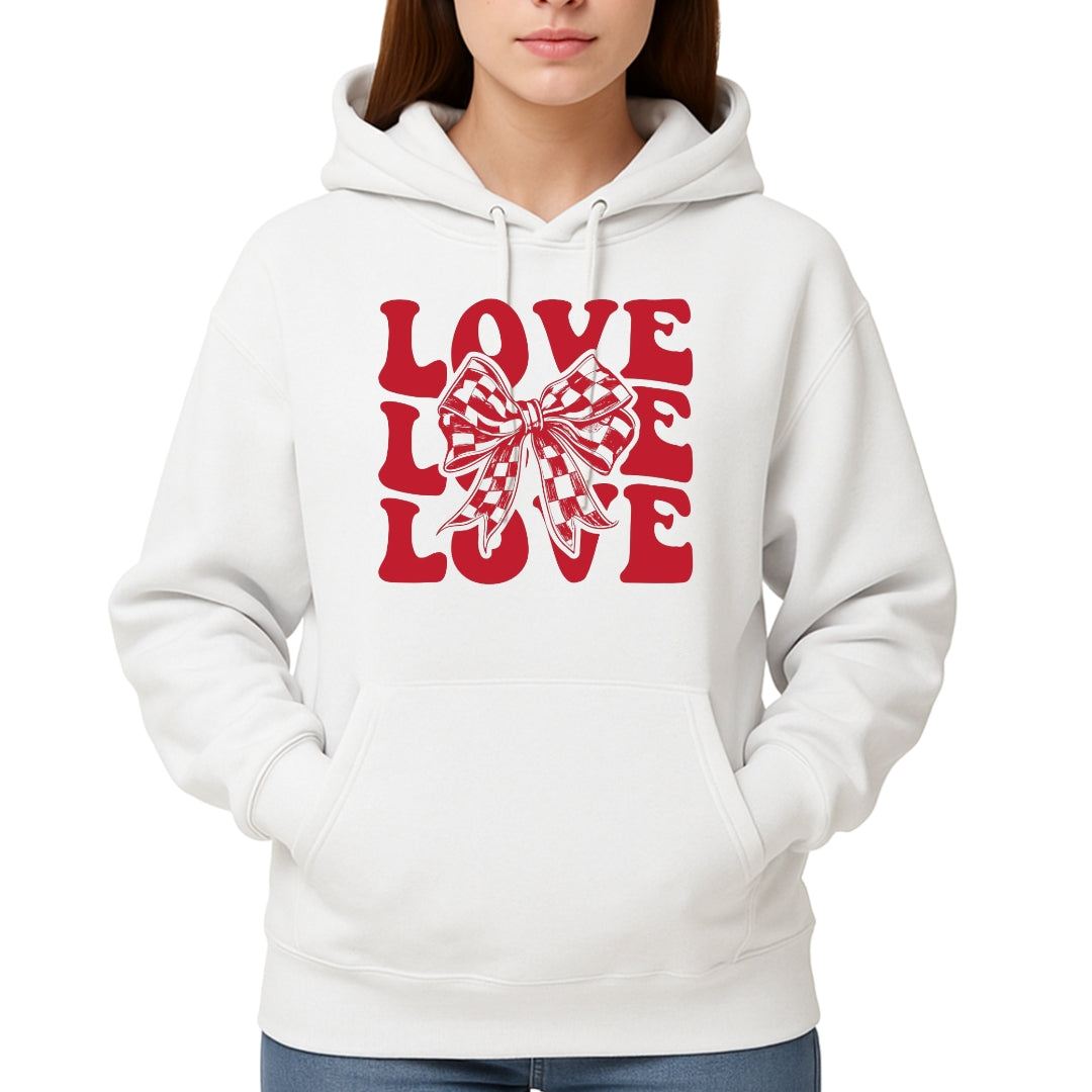 Love Love Love Sweatshirt & Tee – Valentine’s Day Bow Heart Design