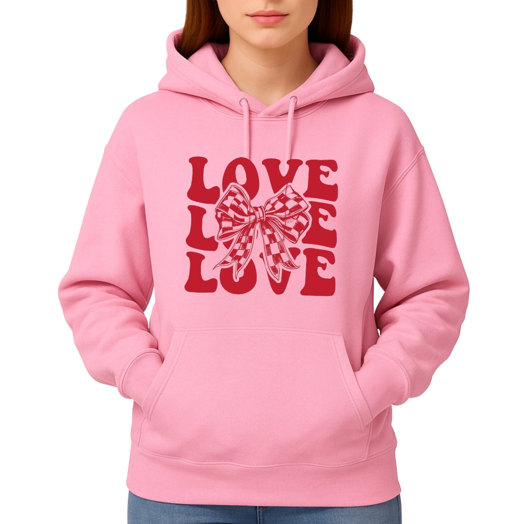 Love Love Love Sweatshirt & Tee – Valentine’s Day Bow Heart Design