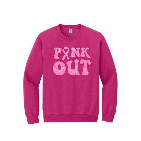 Pink Out Glitter Crew
