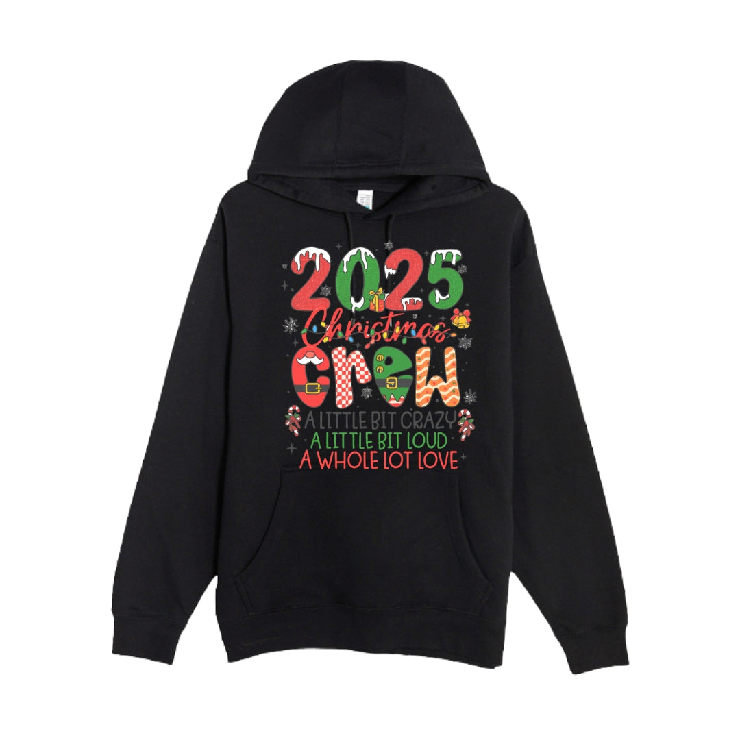 HOLIDAY HOODIE-“2025 Christmas Crew” Holiday Design