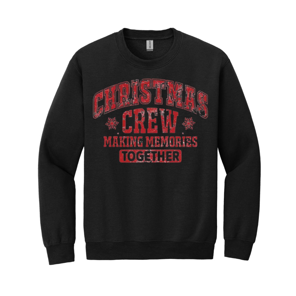 Holiday Crewneck Sweatshirt-“Merry Christmas” Bold Letter Design