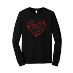 Minimalist Holiday Long Sleeves- Festive Heart Christmas Icons