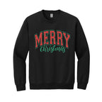 Holiday Crewneck Sweatshirt-“Merry Christmas” Bold Letter Design
