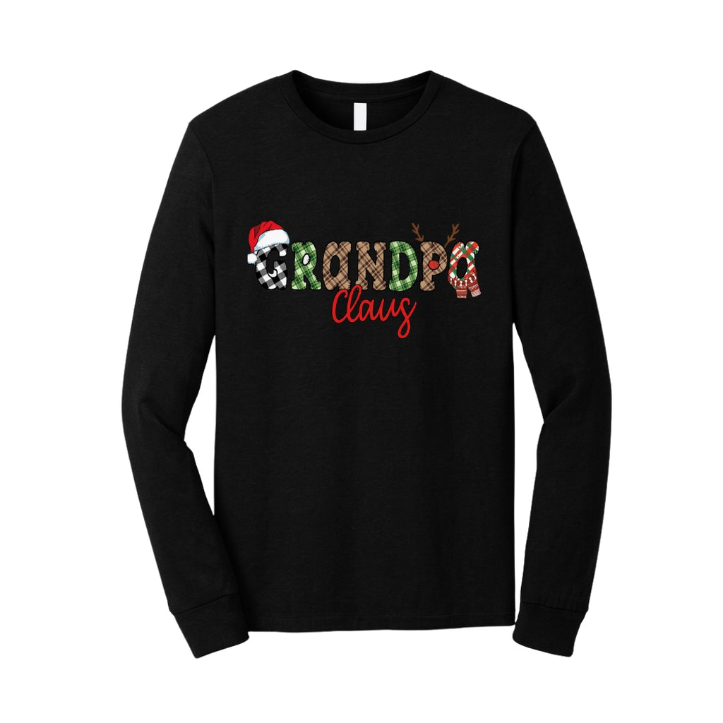 Holiday Long Sleeves- Grandpa Claus Christmas Apparel – Fun & Festive Holiday Outfit for Grandpas
