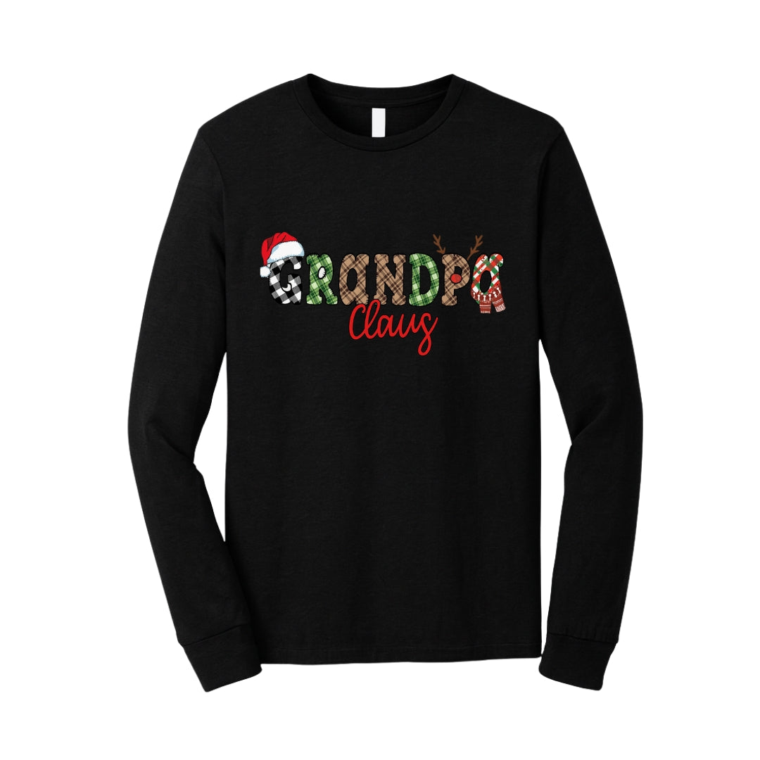Holiday Long Sleeves- Grandpa Claus Christmas Apparel – Fun & Festive Holiday Outfit for Grandpas