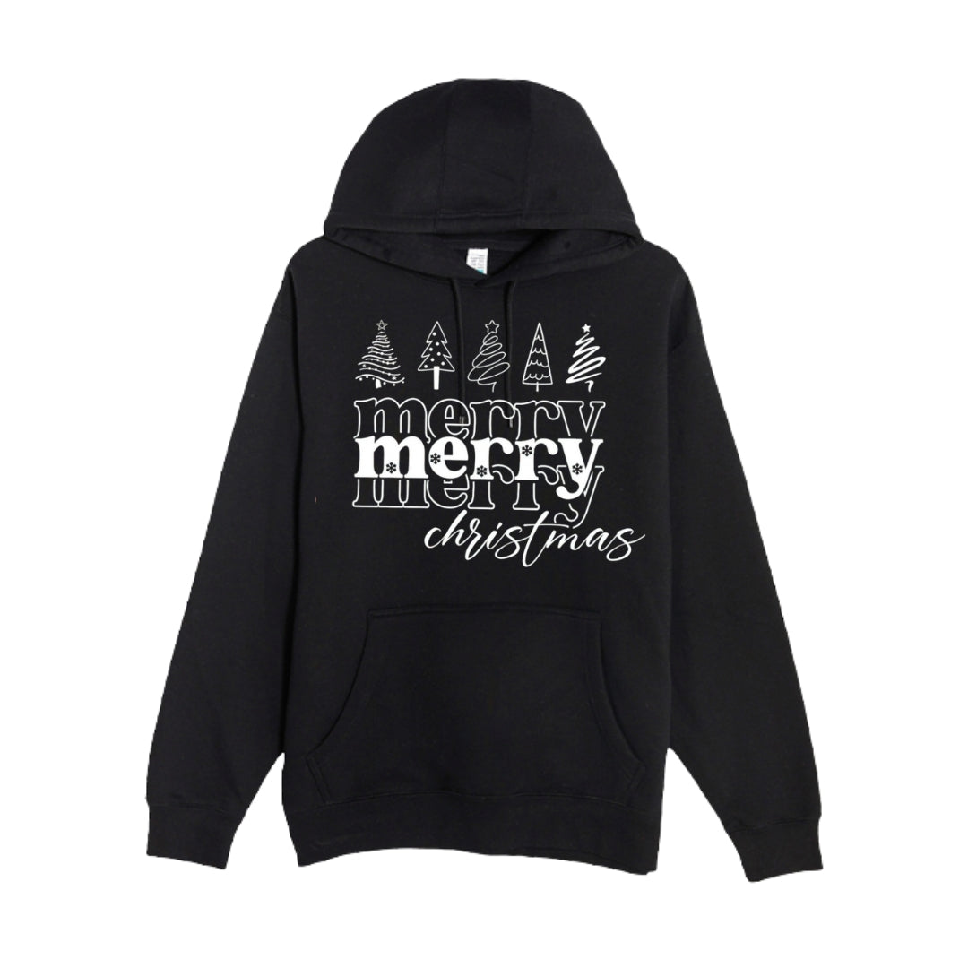 HOLIDAY HOODIE-Merry Merry Christmas Graphic Tee