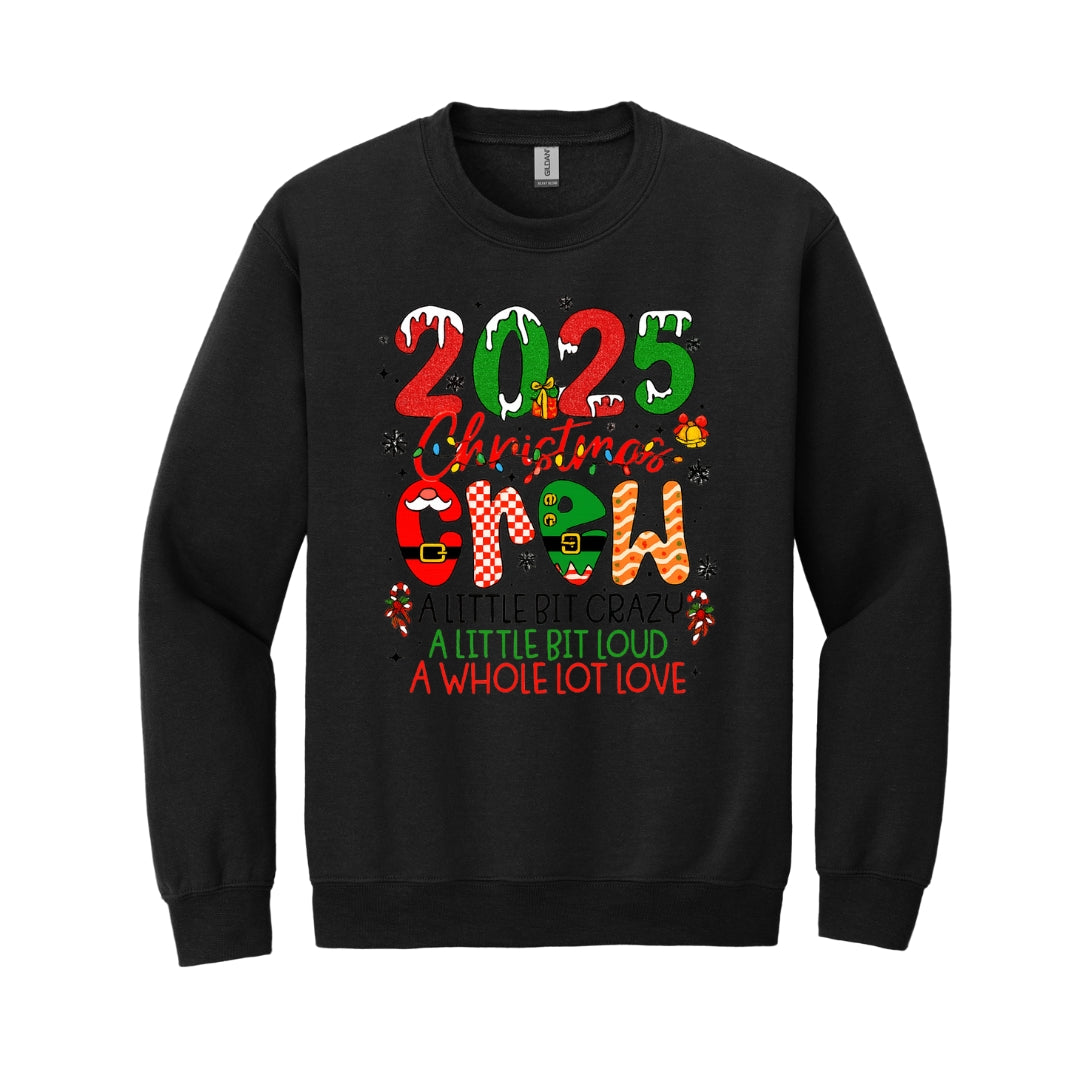 Holiday Crewneck Sweatshirt- “2025 Christmas Crew” Holiday Design