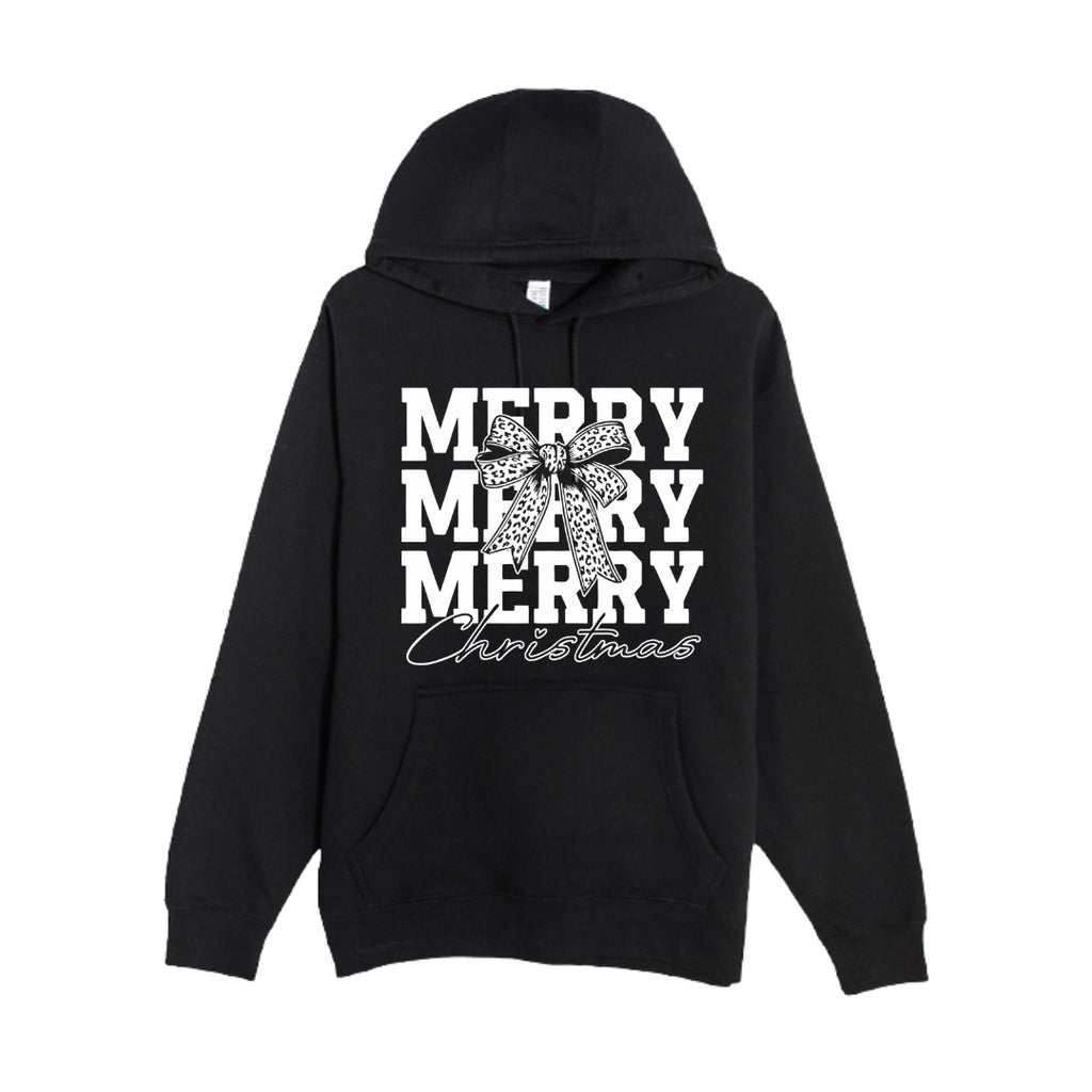 HOLIDAY HOODIE-Merry Merry Merry Christmas Graphic