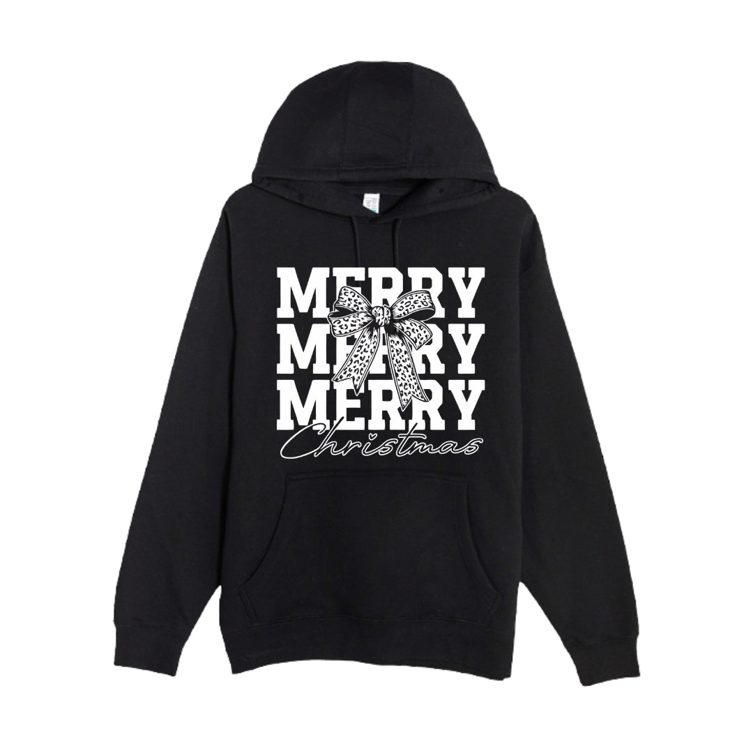 HOLIDAY HOODIE-Merry Merry Merry Christmas Graphic