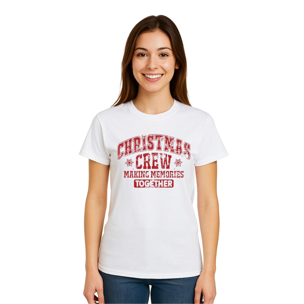 Minimalist Holiday Shirt - “Christmas Crew – Making Memories Together” Design