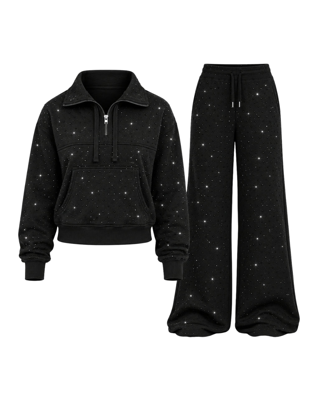 Half Time™ Quarter Zip Jacket Rhinestone Set