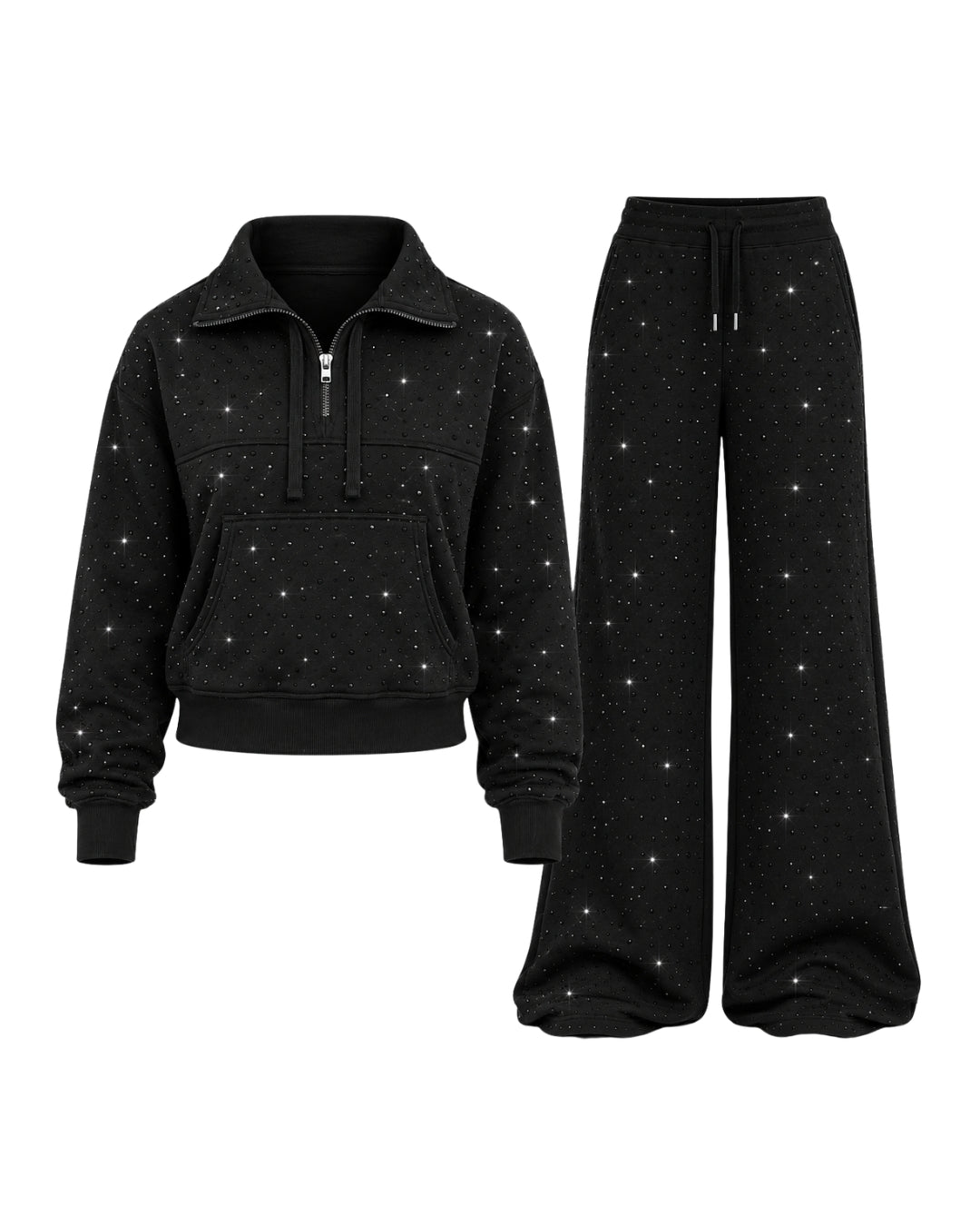Half Time™ Quarter Zip Jacket Rhinestone Set