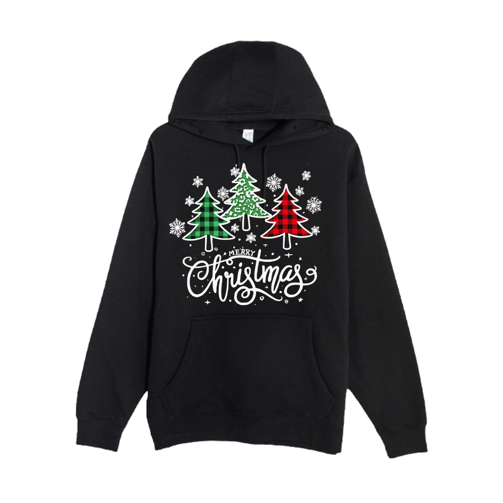 HOLIDAY HOODIE-Merry Christmas 3 Graphic Trees