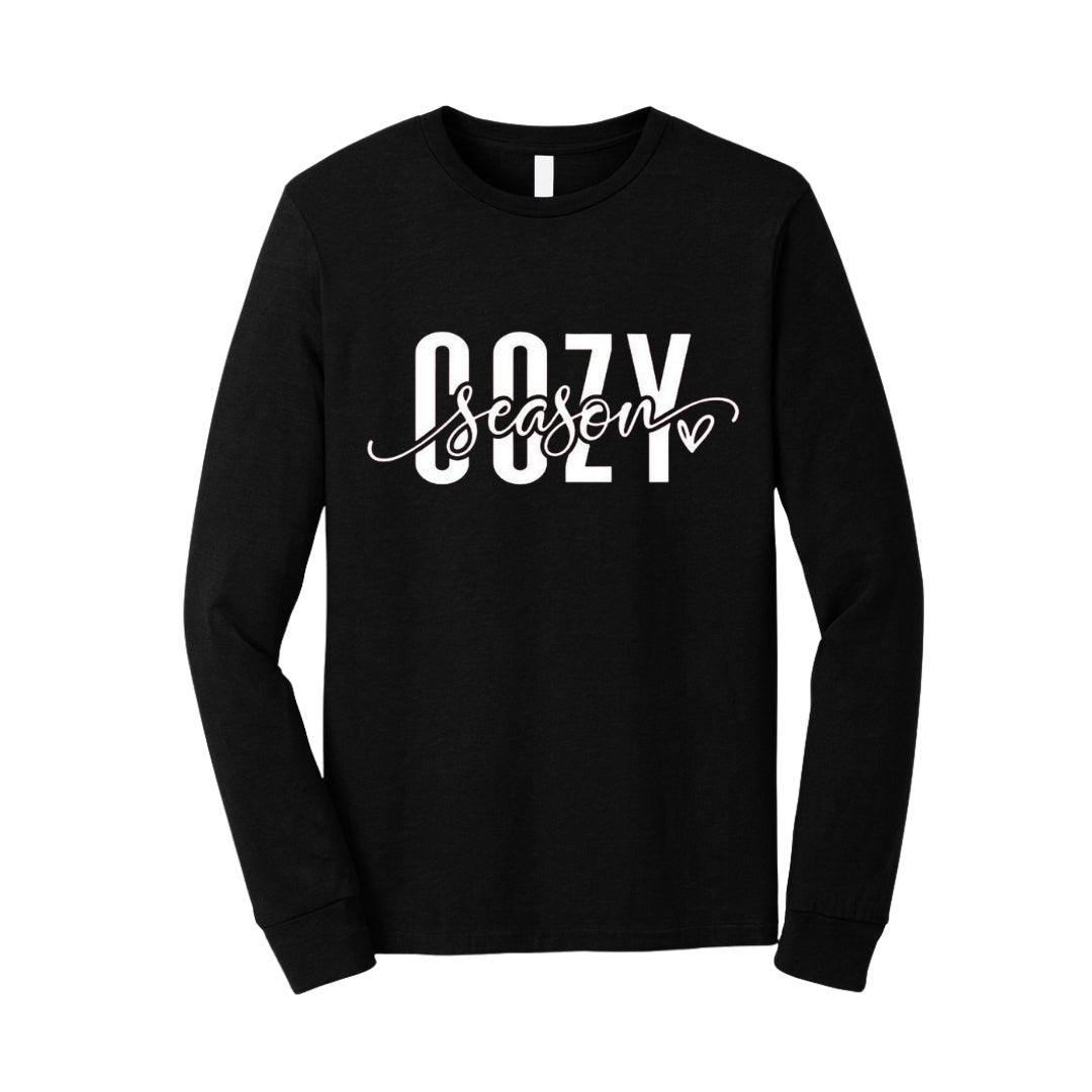 Minimalist Holiday Long Sleeves- Cozy Season Script Design