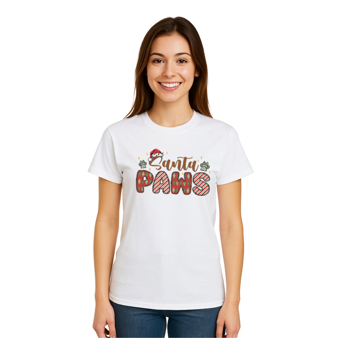 Merry & Furry Tees: Santa Paws Christmas Apparel – Cute Holiday Pet Lover Design