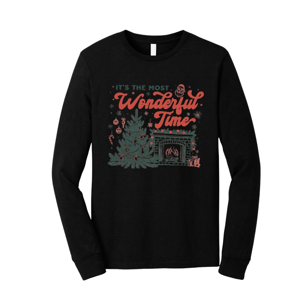 Holiday Long Sleeves-It’s the Most Wonderful Time Christmas Graphic