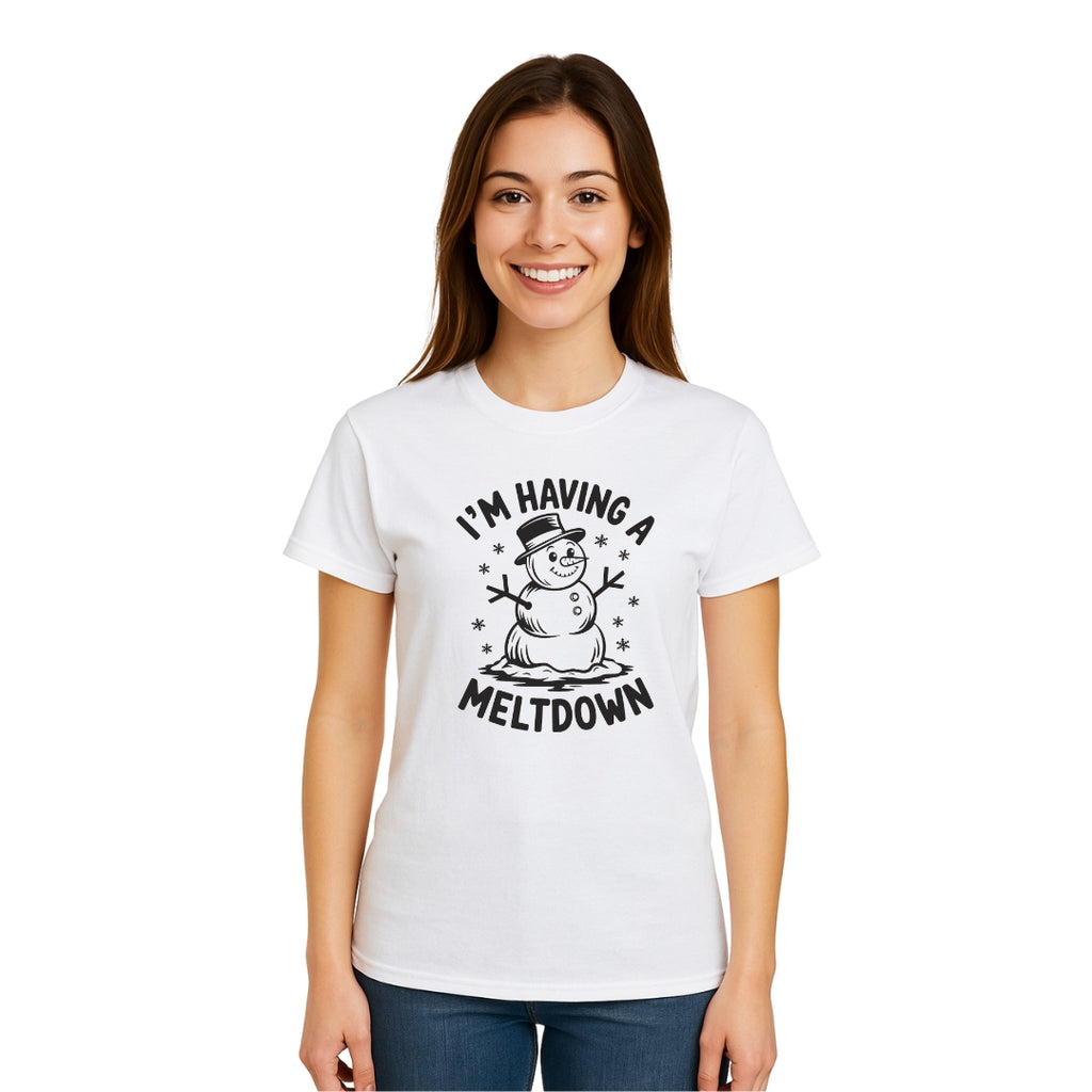 FUNNY HOLIDAY SHIRT: I’m Having a Meltdown – Funny Snowman Christmas Design