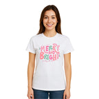 Holiday Shirt - Merry and Bright Pastel Christmas Graphic