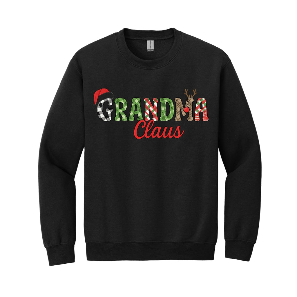 Holiday Crewneck Sweatshirt-Grandma Claus Christmas Apparel – Fun Holiday Outfit for Festive Grandmas