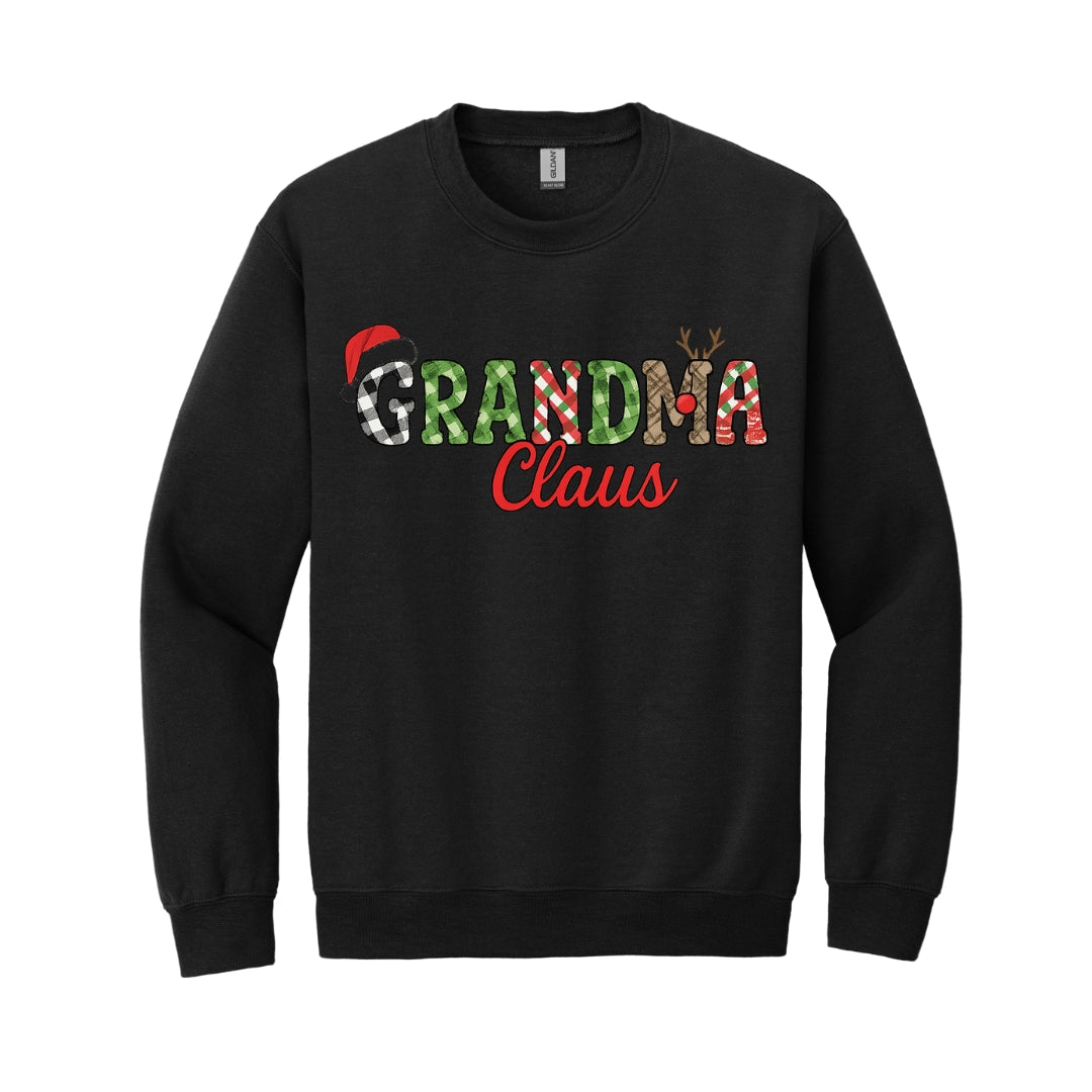 Holiday Crewneck Sweatshirt-Grandma Claus Christmas Apparel – Fun Holiday Outfit for Festive Grandmas