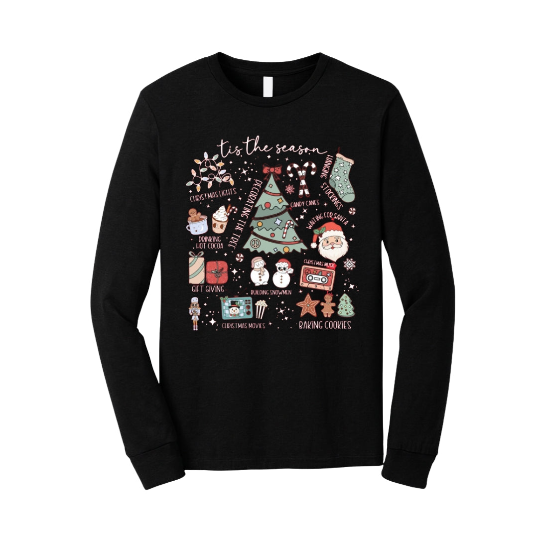 Holiday Long Sleeves- ‘Tis the Season’ Christmas Icons