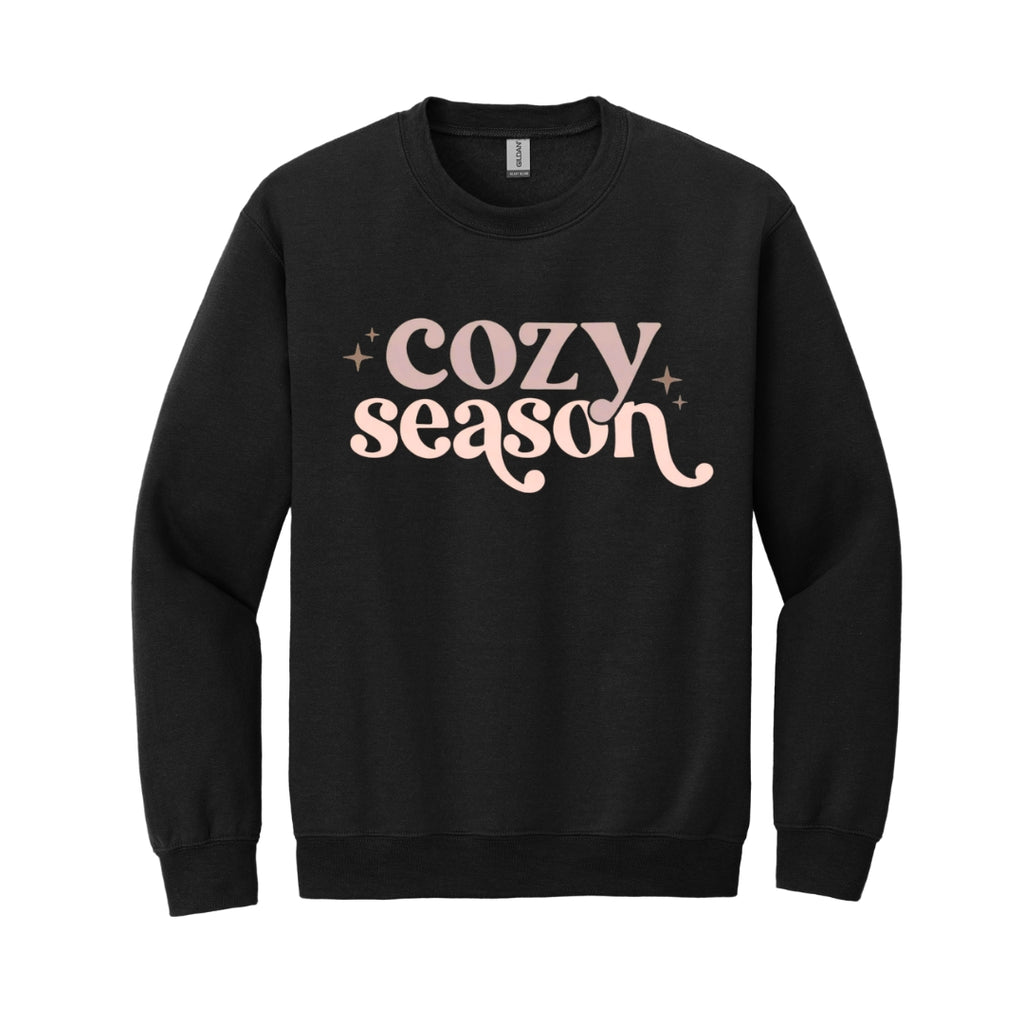 Holiday Crewneck Sweatshirt-Retro “Cozy Season” Apparel – Perfect for Fall, Winter, and All Things Snuggly