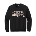 Holiday Crewneck Sweatshirt-Retro “Cozy Season” Apparel – Perfect for Fall, Winter, and All Things Snuggly