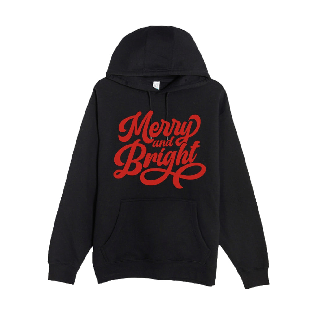 HOLIDAY HOODIE-Merry and Bright Holiday Graphic