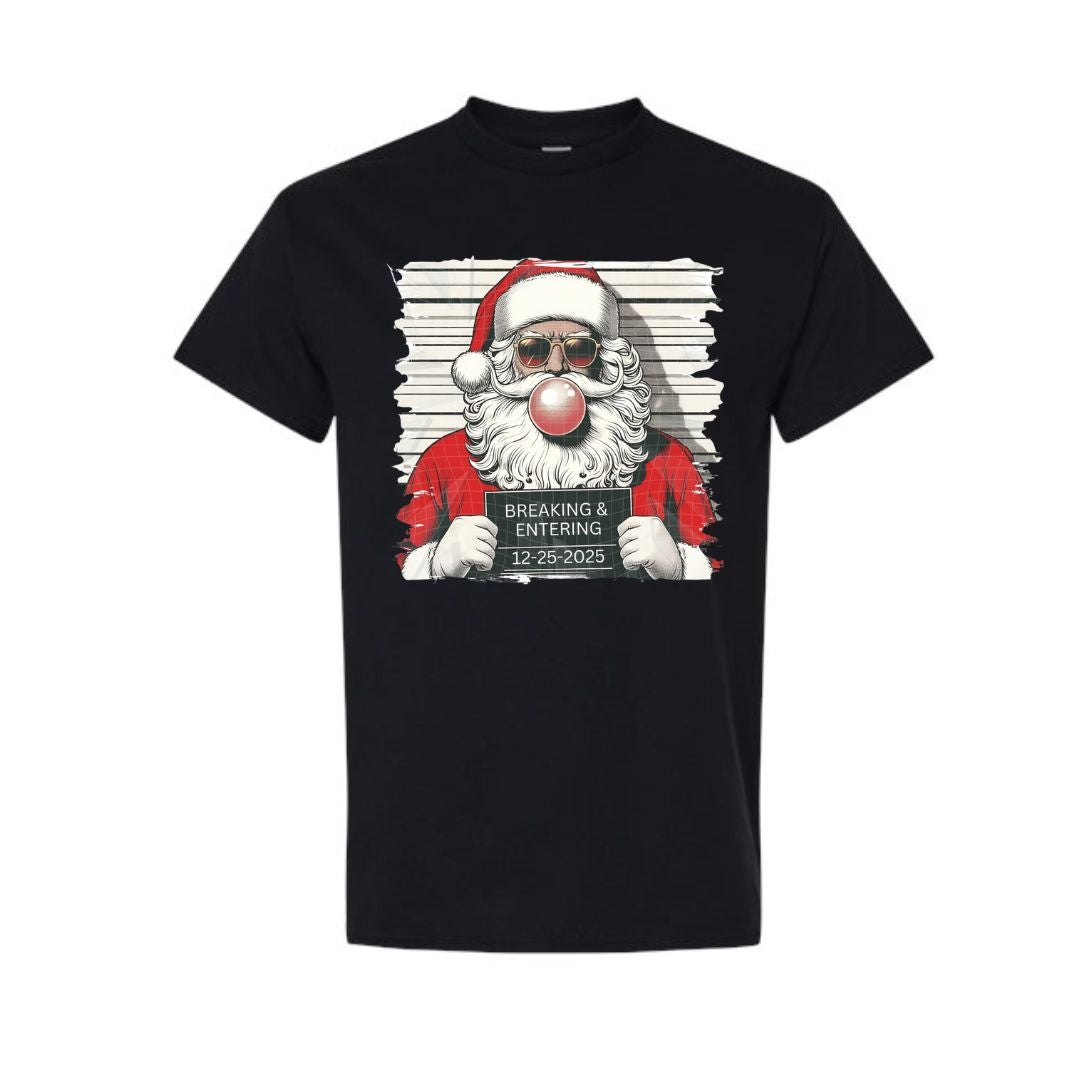 FUNNY HOLIDAY SHIRT: “Santa’s Christmas Mugshot Design”