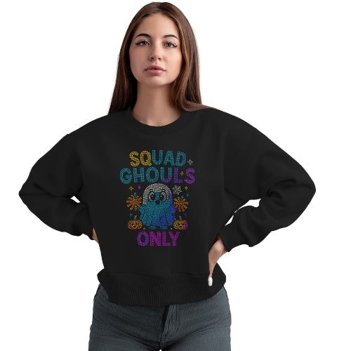 Rhinestone “Squad Ghouls Only” Sweatshirt